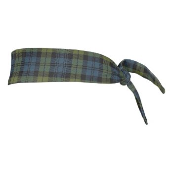 Campbell Scottish Accents Blue Green Tartan Tie Headband by OldScottishMountain at Zazzle