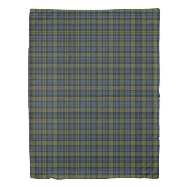 Campbell Scottish Accents Green Blue Tartan Duvet Cover (Front)