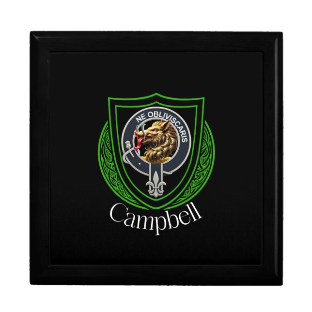 Campbell Scottish Clan Crest Gift Box (Front)