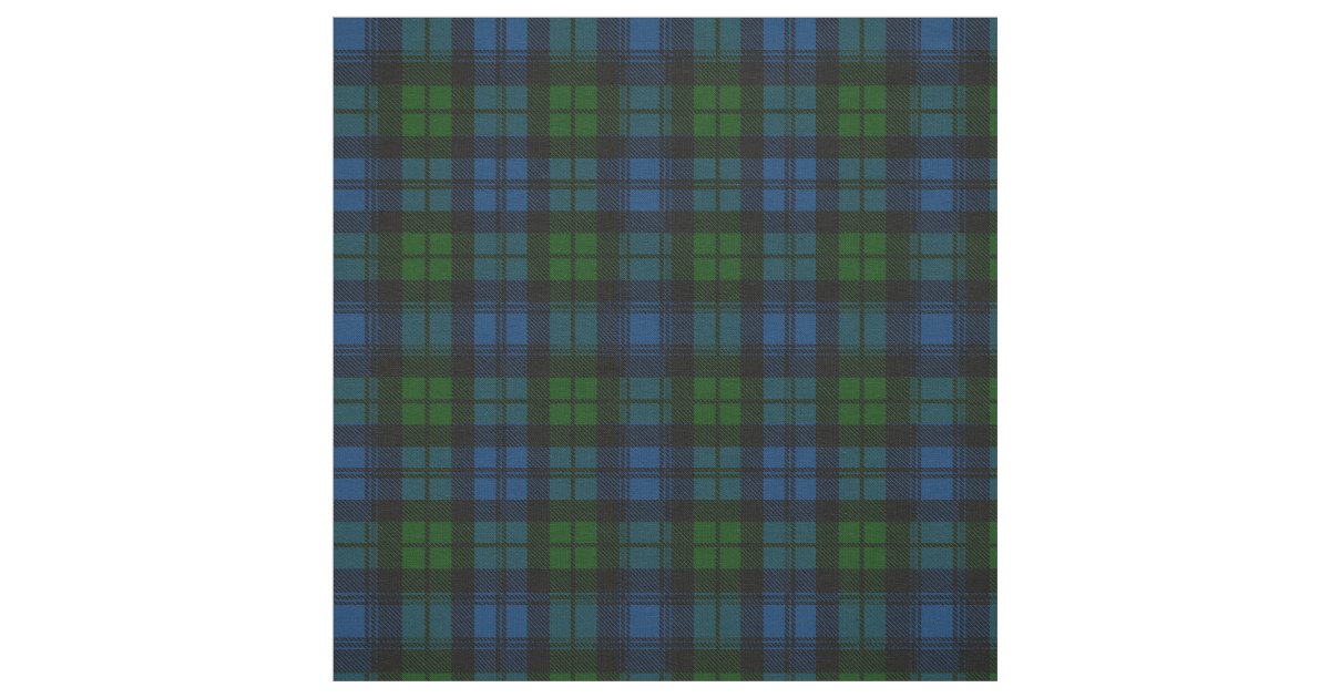 Campbell Scottish Clan Tartan Fabric Zazzle 