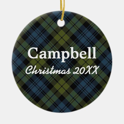 Campbell Scottish Tartan Ceramic Ornament