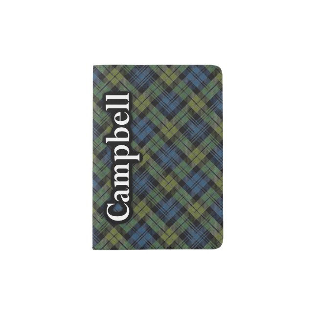 Campbell Scottish Tartan Passport Holder (Front)