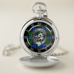 Campbell Silver Clan Badge & Tartan Silver Pocket Watch