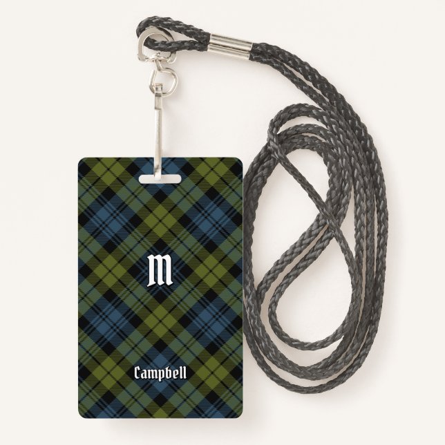 Campbell Tartan Badge (Front with Lanyard)