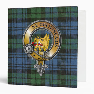 Campbell Tartan & Badge 3 Ring Binder