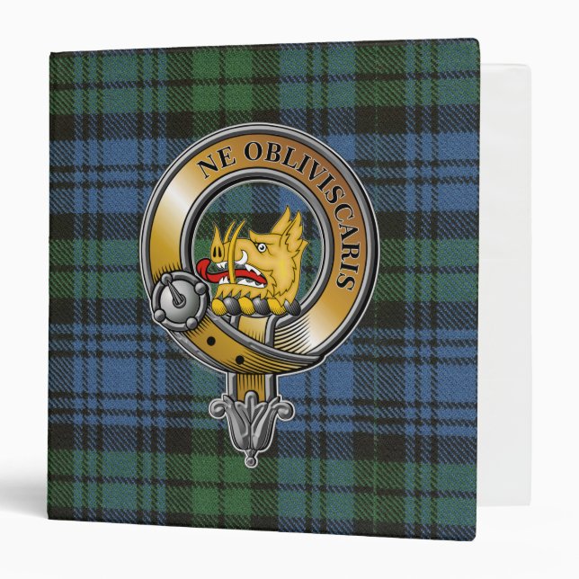 Campbell Tartan & Badge 3 Ring Binder (Front/Inside)