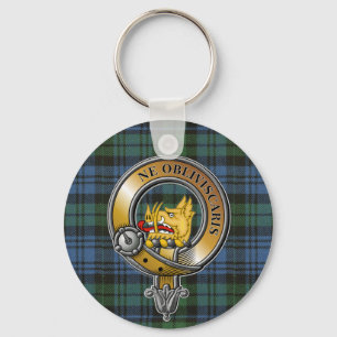 Campbell Tartan & Badge Keychain