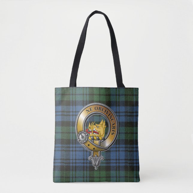 Campbell Tartan & Badge Tote Bag (Front)