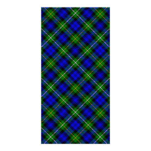 Campbell tartan blue green plaid card
