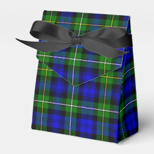 Campbell tartan blue green plaid favor boxes