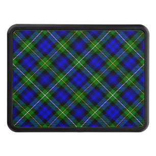 Campbell tartan blue green plaid hitch cover