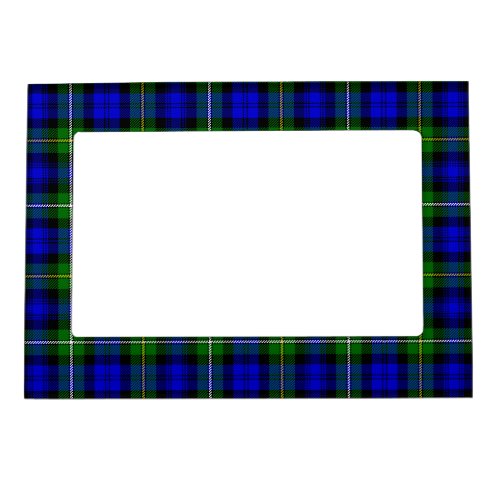 Campbell tartan blue green plaid magnetic picture frame
