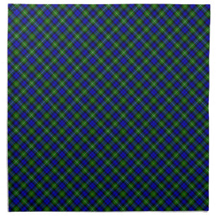 Campbell tartan blue green plaid napkin