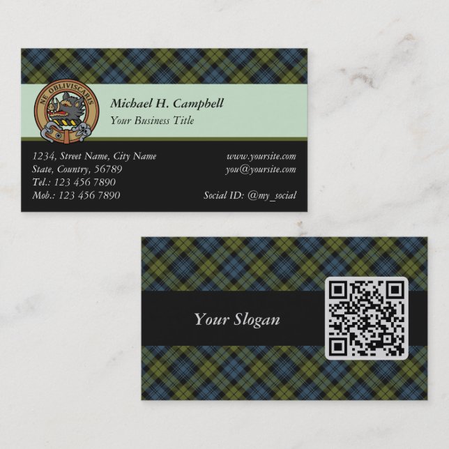 Campbell Tartan Business Card (Front/Back)