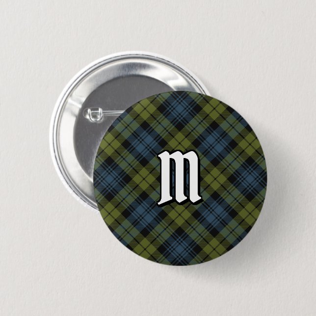 Campbell Tartan  Button (Front & Back)