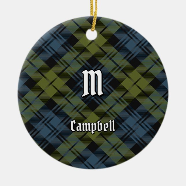 Campbell Tartan Ceramic Ornament (Front)