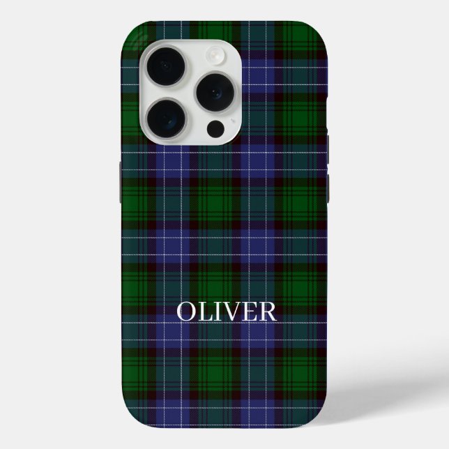 Campbell Tartan Green Plaid Case-Mate iPhone Case (Back)