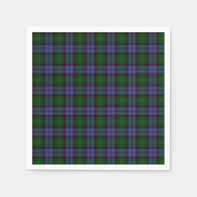 Campbell Tartan Green Plaid Napkins (Front)