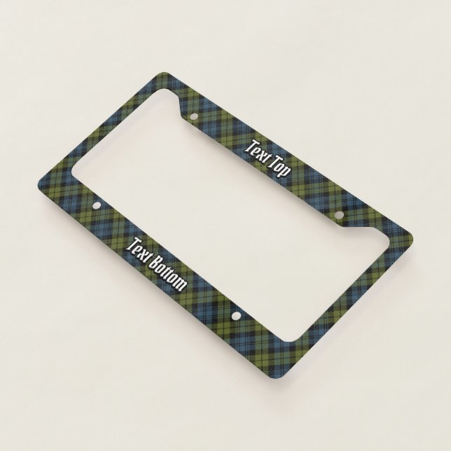 Campbell Tartan License Plate Frame (3/4)