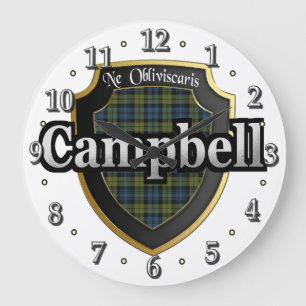 Campbell Tartan Scottish Dream Clock
