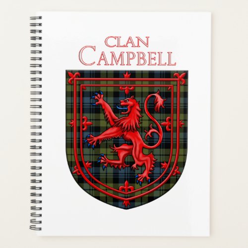 Campbell Tartan Scottish Plaid Lion Rampant Planner