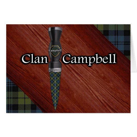 Campbell Tartan Scottish Sgian Dubh Blade (Front Horizontal)