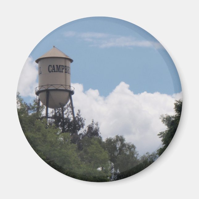 Campbell Water Tower, California Magnet (Front)