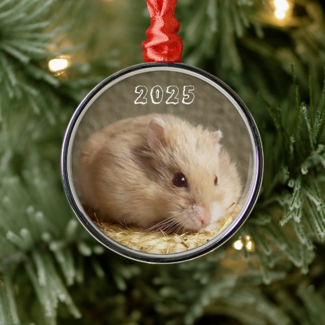 Campbells Dwarf Russian Hamster Metal Ornament (Tree)