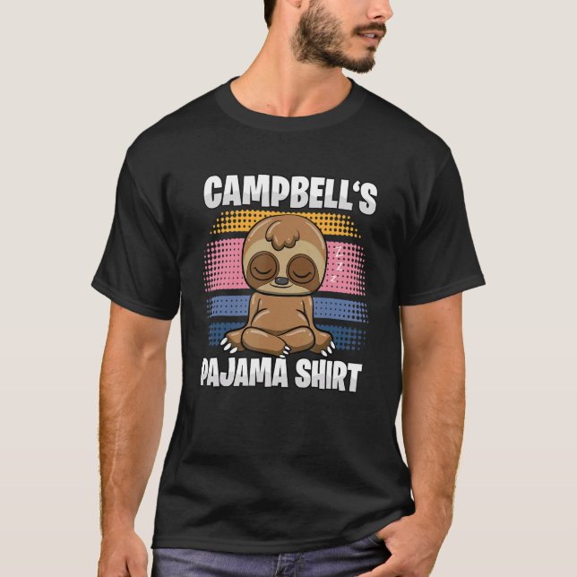 Campbell's Pajama   Personalized Sleeping T-Shirt (Front)