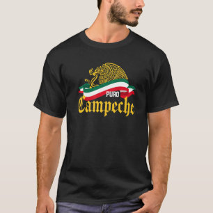 Campeche Mexico Puro Campeche Yellow Eagle Flag T-Shirt