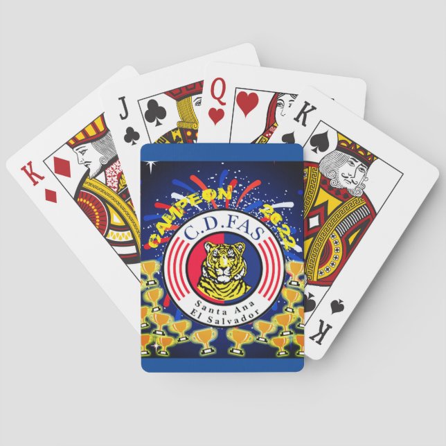 Campeones 2022 C.D. FAS El Salvador Futbol Poker Cards (Back)