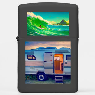 Camper and Surfing Zippo Lighter