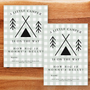 Camper baby shower - how big is mommy's belly enclosure card