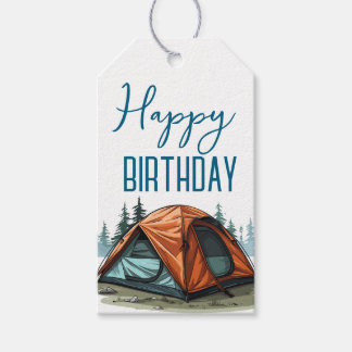 Camper Birthday  Gift Tags