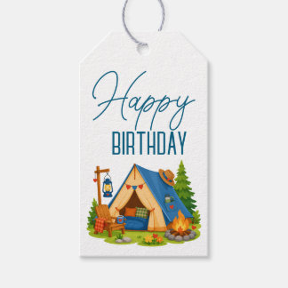 Camper Birthday  Gift Tags