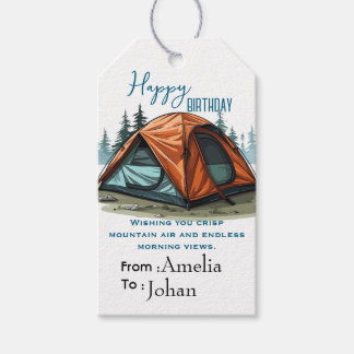 Camper Birthday  Gift Tags