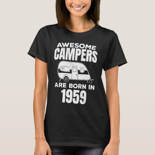 Camper Birthday Party Camping Glamping 1959 T_Shirt