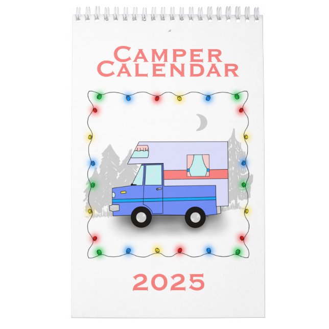 Camper Calendar 2025 - Single Page Small Calendar (Cover)