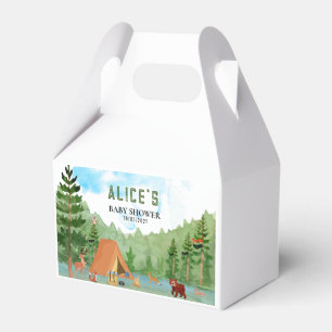 Camper Camping Adventure Forest Animal Baby Shower Favor Boxes