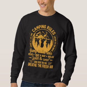 Camper  Camping Rules Orange Sweatshirt