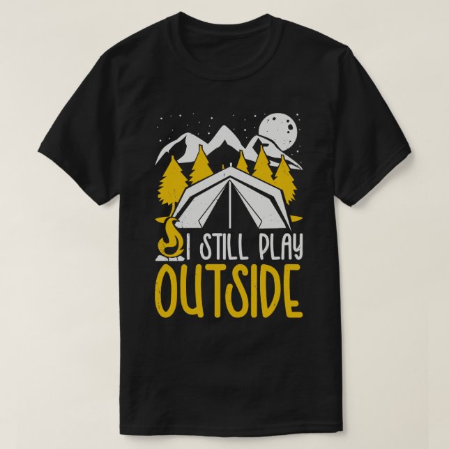 Camper Explore Forest Wilderness Outdoors Camping  T-Shirt (Design Front)