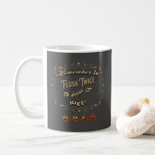 Camper Flush Twice Reminder Coffee Mug