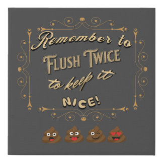 Camper Flush Twice Reminder Faux Canvas Print