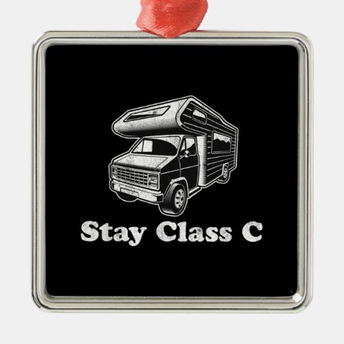 Camper Funny RV Retro Camping Motorhome Metal Ornament