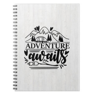 Camper Gift Adventure Awaits Notebook