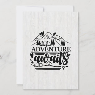 Camper Gift Adventure Awaits Thank You Card