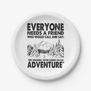 Camper Gift Everyone Needs A Friend Birthday Paper Plates