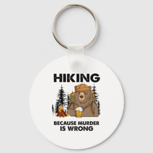 Camper Gift Hiking Bear Birthday Keychain