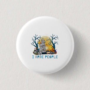 Camper Gift Hiking In Halloween Birthday Button