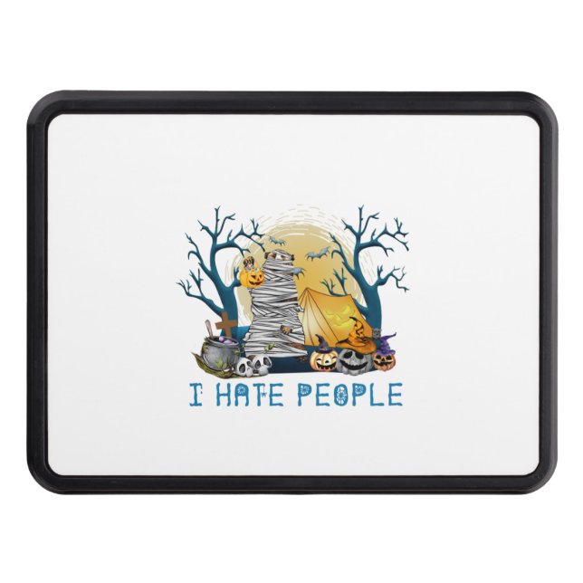 Camper Gift | Hiking In Halloween Birthday Hitch Cover (Front)